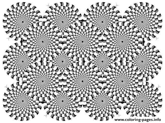 Adult Zen Anti Stress Difficult Optical Illusion 2  coloring